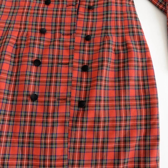Vintage Northern Traditions Red Scottish Print Double Breasted Dress 5-6 - Picture 8 of 10